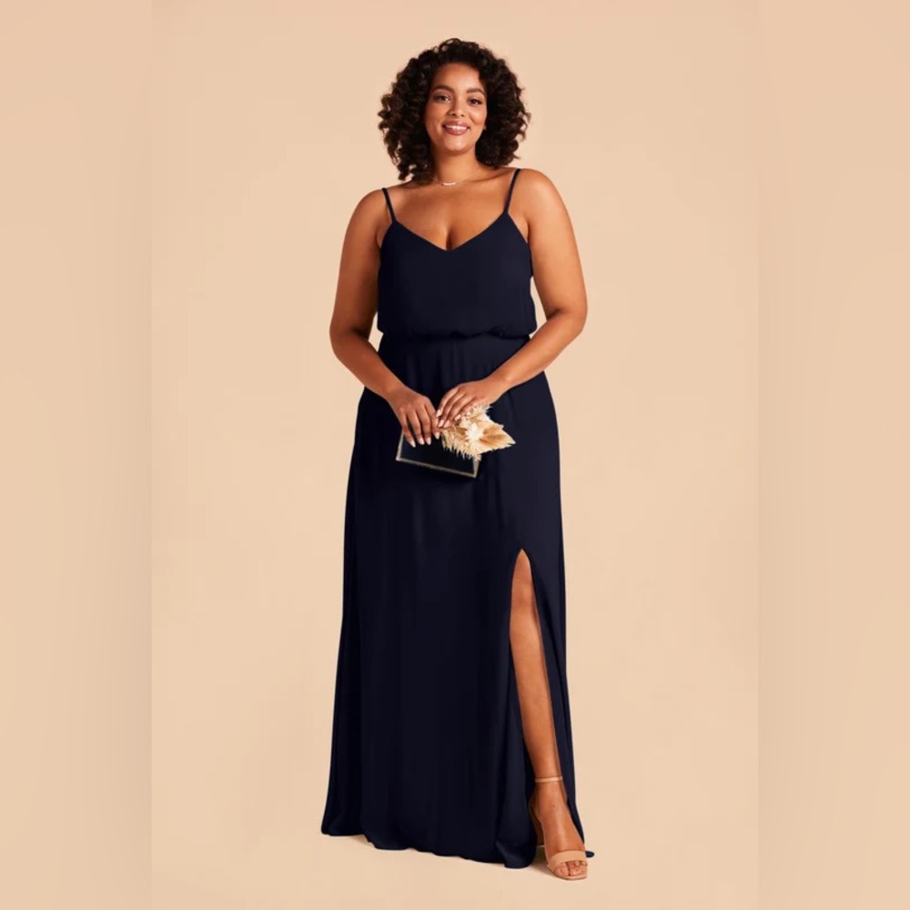 Chiffon Navy Bridesmaid Wedding Dress